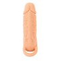 Masturbators un dzimumlocekļa uzmava vienā Nature Skin 2in1 Extension + Masturbator, M