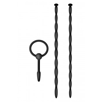 NMC 3 IN 1 SILICONE URETHRAL SOUND KIT SET BLACK