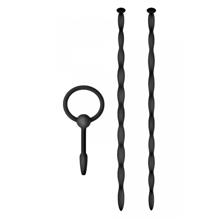 NMC 3 IN 1 SILICONE URETHRAL SOUND KIT SET BLACK