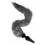 WHIPSMART 4.5 INCH SILICONE PLUG WITH GREY INDIGO FOX TAIL SET