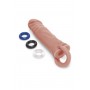 SIZE UP SILICONE REALISTIC PENIS EXTENDER WITH BALL LOOP TAN