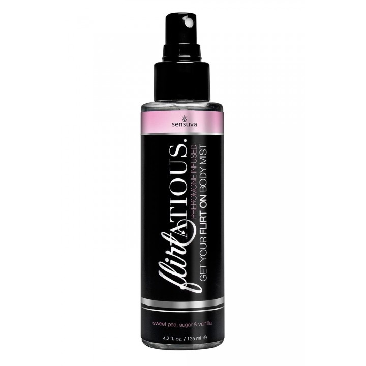 SENSUVA FLIRTATIOUS BODY MIST VANILLA, SUGAR, AND SWEET PEA 125ML