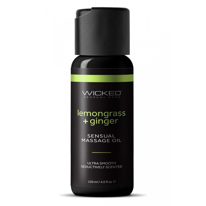 WICKED SENSUAL MASSAGE OIL LEMONGRASS GINGER 120ML