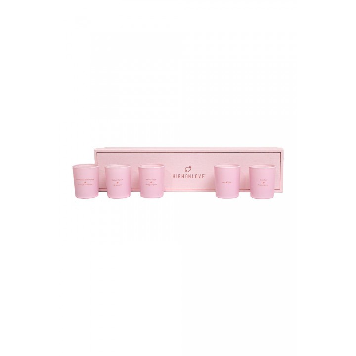HIGH ON LOVE MINI SENSUAL MASSAGE CANDLES COLLECTION 5 X 35G