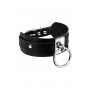 KINKY DIVA O-RING COLLAR BLACK/SILVER