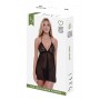 BACI ECO LACE AND MESH CHEMISE BLACK, M/L - Baci Lingerie