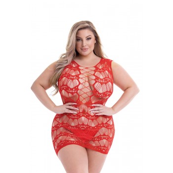 BACI CORSET FRONT LACE MINI DRESS RED, QUEEN