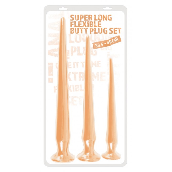 Super Long Butt Plug Set flesh - You2Toys
