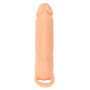 Masturbators un dzimumlocekļa uzmava vienā Nature Skin 2in1 Extension + Masturbator, L