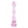 GLAZE GLASS ROSEBUD BEADED DILDO