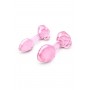 B-VIBE PINK ROSES GLASS BUTT PLUG TRAINING SET