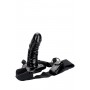 Vīriešu strap-on robotic 18cm melns ar vibrāciju