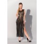 Gp printed datex striped long dress, S