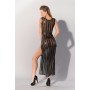 Gp printed datex striped long dress, S