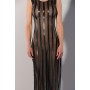 Gp printed datex striped long dress, S