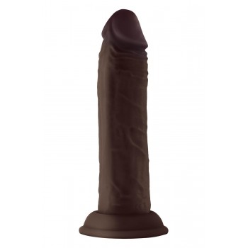 SHAFT MODEL J 5.5 INCH LIQUID SILICONE DONG MAHOGANY