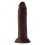 SHAFT MODEL J 5.5 INCH LIQUID SILICONE DONG MAHOGANY