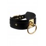 KINKY DIVA O-RING COLLAR BLACK/GOLD