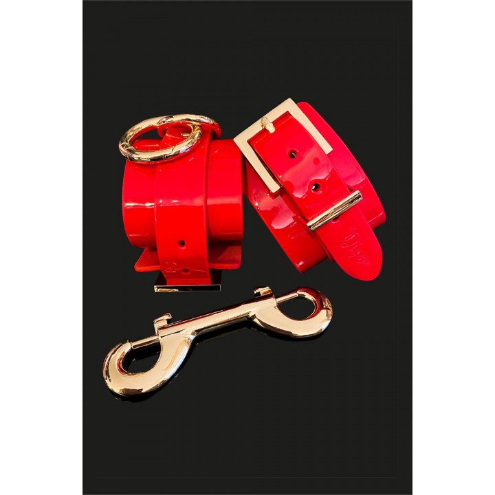 KINKY DIVA ANKLE CUFFS RED