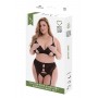 BACI 3 PCS ECO PEEK-A-BOO BRA, GARTER & PANTY SET BLACK, Q