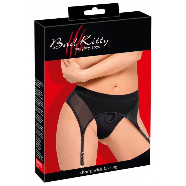 Biksītes ar vietu dildo Bad Kitty, melnas, XL, XL