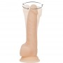 Nuoga priklausomybė - realistiška vibruojantis ir besisukantis dildo - 20 cm