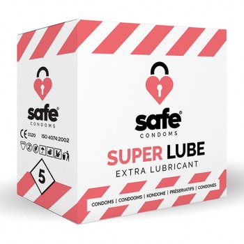 Prezervatīvi Super Lube Safe: Daudzums - 5 Vienības