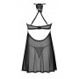 Seksīga kleita Obsessive Babydoll, XS/S, melna