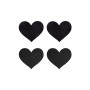 Krūšu uzlīmes Peekaboo Classic Black Hearts, melnas