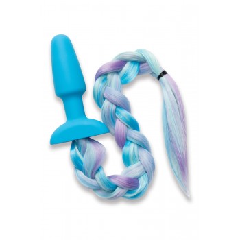 WHIPSMART 4.9 INCH SILICONE PLUG WITH PLAY TAILS UNICORN TAIL