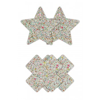 PRETTY PASTIES STAR AND CROSS GLOW 2 PAIR