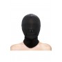 FETISH & FASHION ZIPPERED MOUTH HOOD BLACK