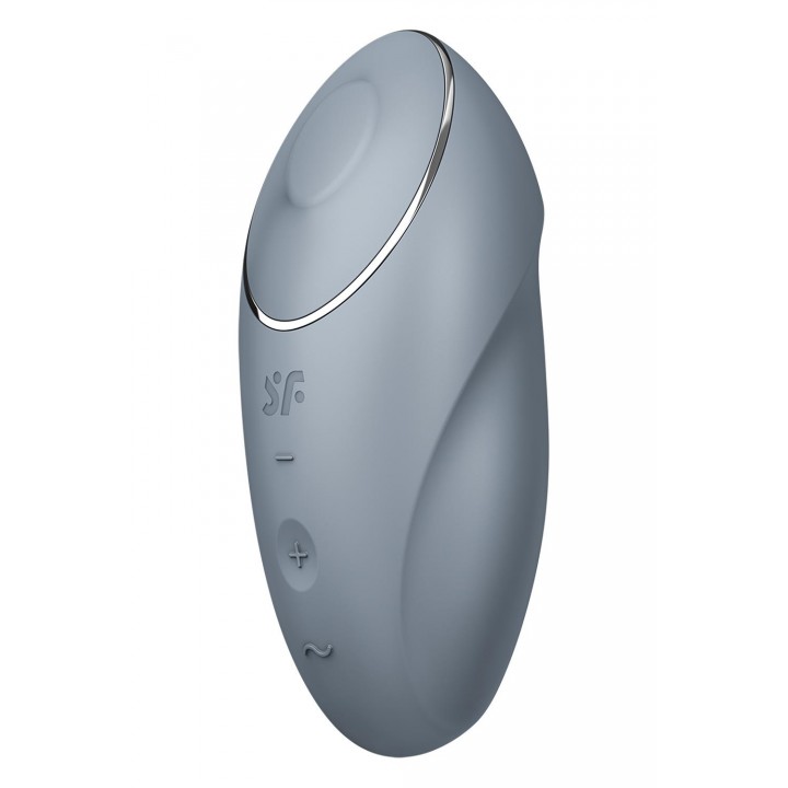 Vibrators Satisfyer Tap & Climax 1, zils/pelēks