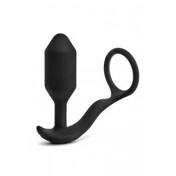 Anālais spraudnis B-Vibe Vibrating Snug and Tug, melns