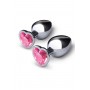 B-VIBE JEWEL HEART METAL BUTT PLUG TRAINING SET