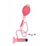 Clitoral vibrating pump - clear hot pink