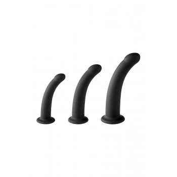 VIRGITE SET OF 3 DILDOS SIZES S M L BLACK BLACK