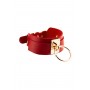 KINKY DIVA O-RING COLLAR RED/GOLD - Kinky Diva