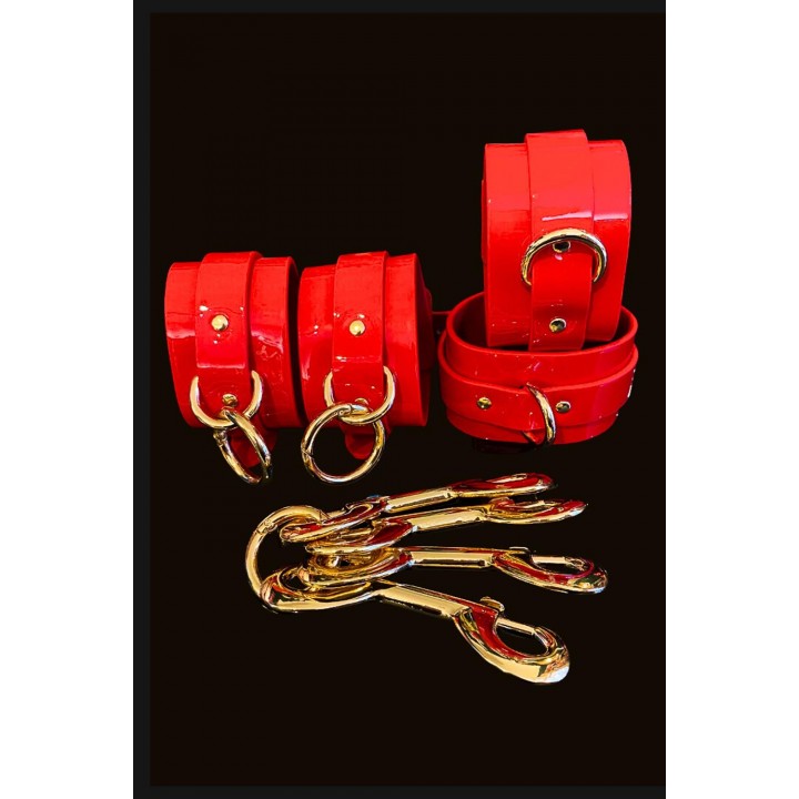 KINKY DIVA HOGTIE & CUFFS RED