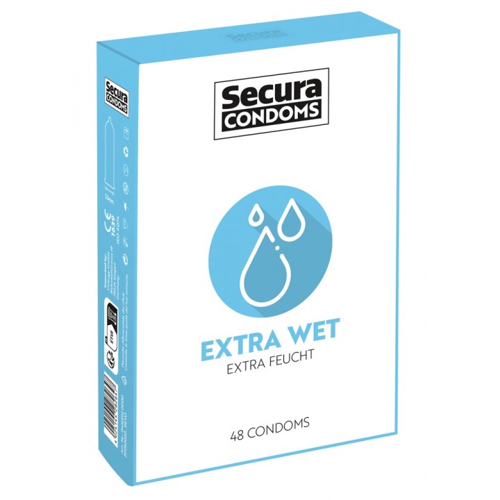 Prezervatīvi Secura Extra Wet, 48 gab.