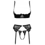 Seksualių apatinių komplektas Cottelli Lingerie Hebe, 75B/S, juodas