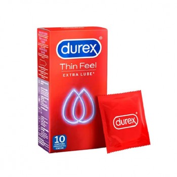 Prezervatīvi Durex Thin Feel Extra Lube, 10 gab.