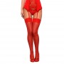 Obsessive - S800 Garter Stockings Red S/M