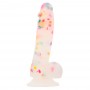 Premium silikona dildo 19 cm Confetti