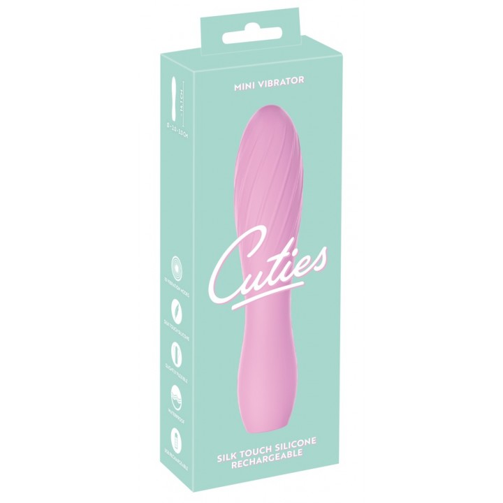 Mini Vibrators ar stimulējošu tekstūru - Cuties rozā