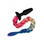 WHIPSMART 4.9 INCH SILICONE PLUG WITH PLAY TAILS RAINBOW TAIL