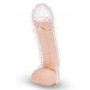 SIZE UP CLEAR VIEW TEXTURED PENIS EXTENDER WITH BALL LOOP