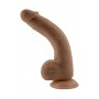 SELOPA 7 INCH 17 CM NATURAL FEEL FLEXSKIN DILDO DARK