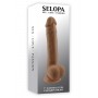 SELOPA 7 INCH 17 CM NATURAL FEEL FLEXSKIN DILDO DARK - Selopa