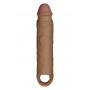 SHAFT SHEATH MODEL F SIZE 1 7.8 INCH LIQUID SILICONE SLEEVE OAK - Shaft